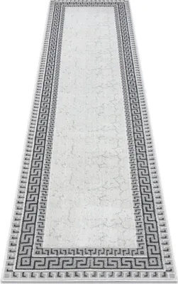 Immagine prodotto di Tappeto, passatoia ALLURE 1960 Chiave greca, telaio - Strutturale, elegante, glamour bianca / grigio grigio 60x300 cm
