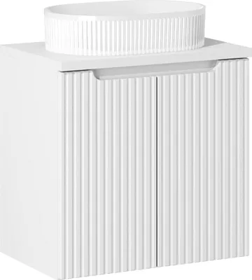 Produktbild von Waschtisch 60cm mit Keramikwaschbecken, weiß, NEWPORT-56-WHITE