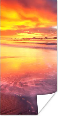 Produktbild von MuchoWow® Poster Sonne - Wasser - Strand 60x120 cm - Wandschmuck
