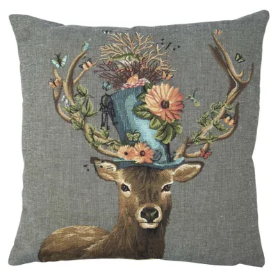 Immagine prodotto di Mars & More Cuscino Gobelin Funky roebuck con cappello a cilindro 45x45 cm circa