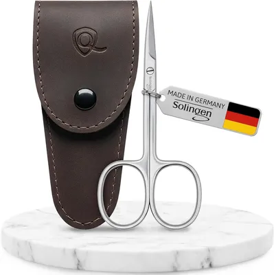 Produktbild von marQus Hautschere Edelstahl braun – gebogene Klinge, Solingen