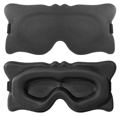 Immagine prodotto di INF Mascherina per dormire sagomata 3D - Blocco luce definitivo Nero