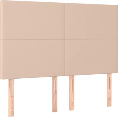 Produktbild von vidaXL Kopfteil Cappuccino 144x5x118/128 cm Kunstleder
