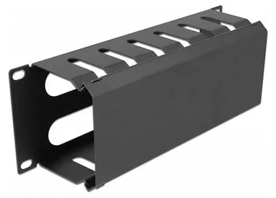 Immagine prodotto di Delock 10? Kabelmanagement Rangierpanel mit 2 Öffnungen 1 HE schwarz
