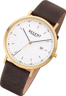 Immagine prodotto di Orologio Regent da uomo cinturino in pelle F-1143 analogico cinturino in pelle marrone URF1143