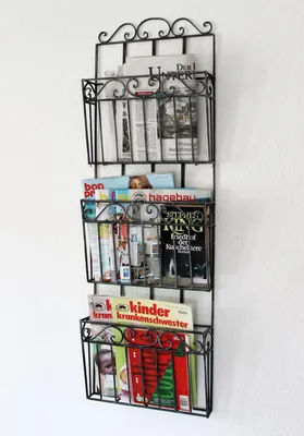 Produktbild von Wandregal Zeitungsständer 09911 Magazinhalter 101 cm Küchenregal Zeitungshalter