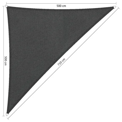 Immagine prodotto di SHADOW COMFORT 5 x 5 x 7,1 m Tenda triangolare Carbon Black 90° simmetrica