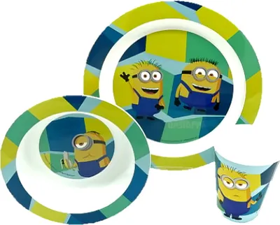 Produktbild von Minions Kinder Geschirr Kindergeschirr 3er Set