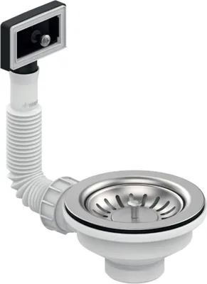 Produktbild von Manuelles Ablaufventil 1.0 passend für Lavabo KUBUS Einzelspülen / Ab- und Überlaufgarnitur Handbetätigung