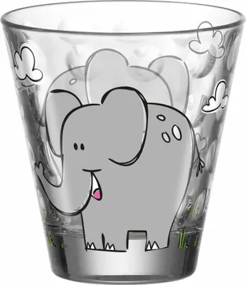 Obrázek produktu pro Dětský hrnek Leonardo Bambini Optic Elephant, sodovkovo-vápenaté sklo, vícebarevný, 215 ml, 023552
