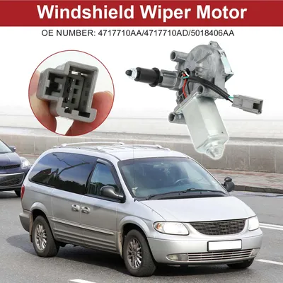 Image de Moteur D'Essuie-Glace À 3 Broches Moteur D'Essuie-Glace De Pare-Brise De Remplacement Pour Chrysler Pt Cruiser Town & Country Pour Dodge Caravan / Grand Caravan No.4717710Aa
