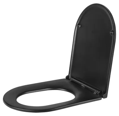 Productafbeelding van Differnz Toiletzitting - Passend op Toiletten met Modelnummer 38.500.03 en 38.500.11 - Losse Toiletzitting - Gemaakt van Kunststof - Standaard Vorm - Zonder Soft-close Functie - Kleur Zwart