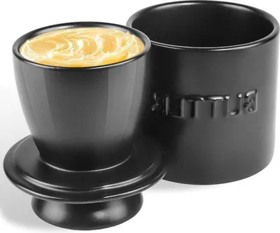 Produktbild von Graue Keramik Butterdose mit Deckel weich