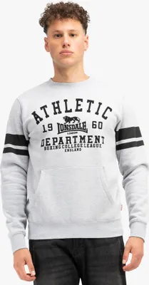 Obrázok produktu pre Pánska mikina s výstrihom regular fit GLESPIN Marl Grey/Black XL Lonsdale