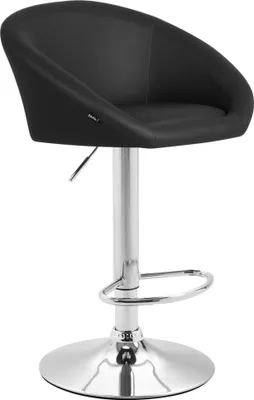 Produktbild von CLP Barhocker Miami V2 Kunstleder höhenverstellbar und 360 Grad drehbar | Farbe schwarz