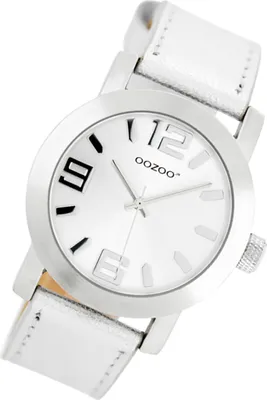 Produktbild von Oozoo Armbanduhr silber Leder JR200 Junior Kinder-Jugend Analog-Quarzuhr UOJR200