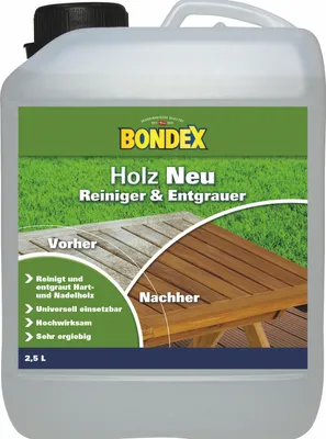 Produktbild von BONDEX Holz Neu Holzentgrauer Holzreiniger farblos 2,5 l