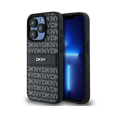 Zdjęcie produktu dla Etui DKNY Leather Mono Stripe do iPhone 15 Pro czarny