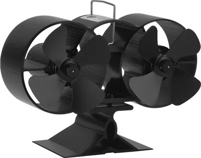 Obrázek produktu pro SWANEW Krbový ventilátor Ventilátor na kamna Krbový ventilátor 8 lopatek 50 ℃ Start Tichý provoz Ventilátor na kamna na dřevo, tepelně poháněný s teploměrem
