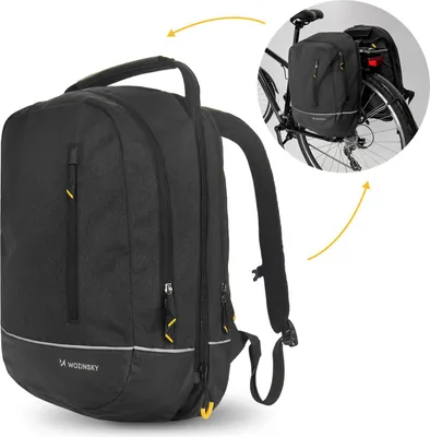 Produktbild von Wozinsky Fahrradtasche Doppelrucksack 2in1 30l schwarz (WBB30BK)