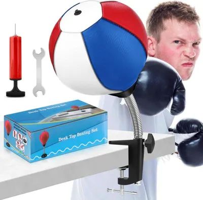 Image de Punching-ball de table sac de frappe bureau réduction du stress pince de bureau collègues cadeau