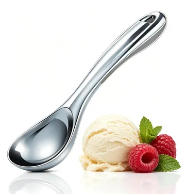 Image de Cuillère à glace avec manche en caoutchouc et revêtement antiadhésif