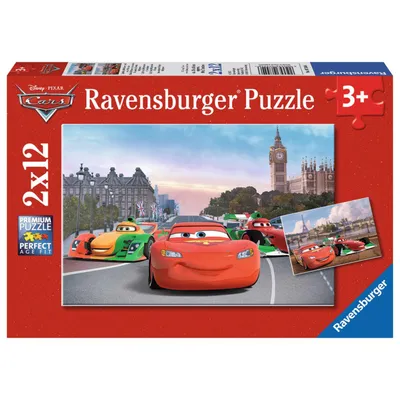 Obrázok produktu pre Ravensburger detské puzzle 07554 - Blesk McQueen a jeho priatelia - 2 x 12 dielikov
