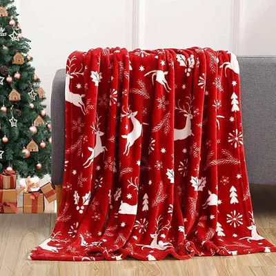 Produktbild von Weihnachts kuscheldecke, wohndecken kuscheldecken 150x200, Weich Leicht weihnachtsdecke, Sofa Decke Weihnachten, Flauschdecke Couchdecke