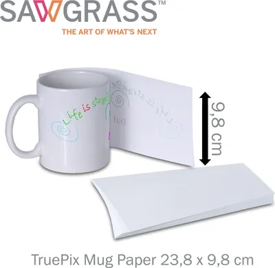 Produktbild von SAWGRASS - 100 Blatt TruePix - Sublimationspapier - 23,8 x 9,8cm