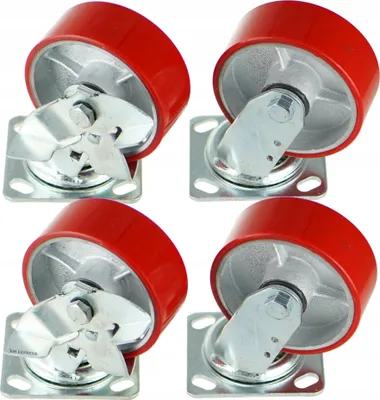 Produktbild von Möbelrollen Set 125 Mm 840 Kg FEINZ Starke Gusseisenräder Tragkraft 4 Stück