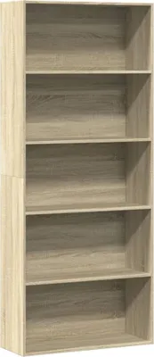 Image de Bibliothèque chêne sonoma 80x30x189 cm bois d'ingénierie