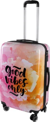 Produktbild von Reisekoffer Koffer Hartschalenkoffer Reisetrolley Rosa Größe M  67x44x26cm