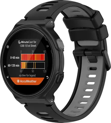 Produktbild von Strap-it Garmin Forerunner 735xt Sportarmband (Schwarz/grau)