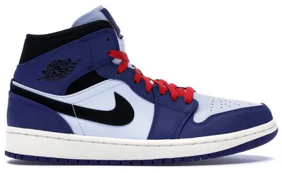 Productafbeelding van Jordan 1 Mid in de kleuren Deep Royal Blue en Black, maat EU 52.5