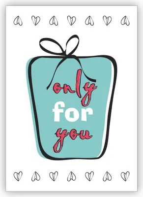 Produktbild von Tolle Retro Glückwunschkarte, Geburtstagskarte mit Geschenk: only for you