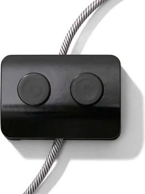 Produktbild von Creative Cables Achille Castiglioni Doppelpedal-einpoliger Schalter Schwarz Schwarz One Size