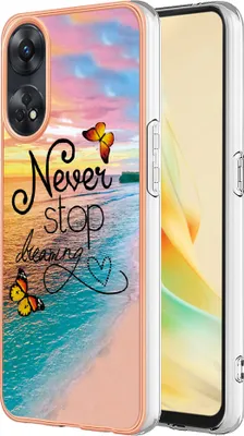 Image de Etui pour Oppo Reno8 T 4G, étui antichoc en silicone TPU à motifs Or