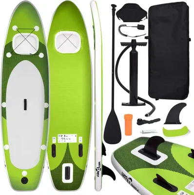 Produktbild von SUP-Board-Set Aufblasbar Grün 300x76x10 cm