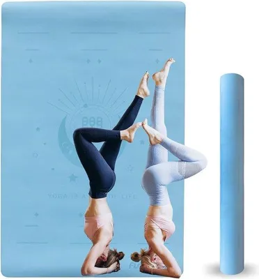 Obrázek produktu pro Famanu Yoga Matte – Extrémně protiskluzová podložka na jógu – modrá