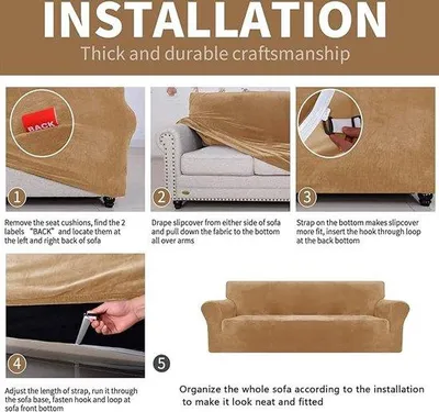 Produktbild von Famanu Sofaüberzug Antirutsch, waschbare Möbelbeschützer für Wohnzimmer - 3er Set