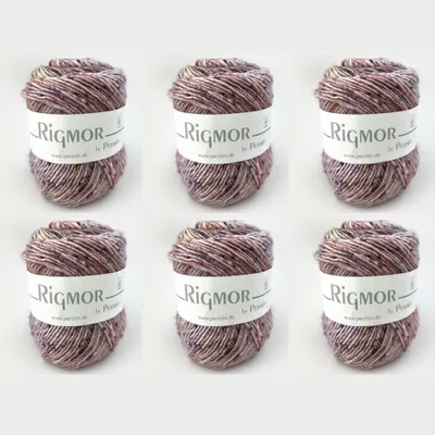 Immagine prodotto di 6x Rigmor by Permin – Filato in lana Superwash (17 viola scuro/chiaro)