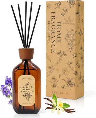 Produktbild von Raumduftstäbchen Diffuser 120 ml, Lavendel und Vanille, Aromatischer Lufterfrischer, für Zuhause, Küche