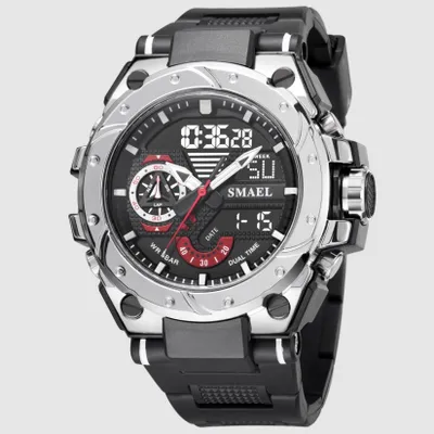 Produktbild von SMAEL GR-14159 Herren Sportuhr - Schwarz/Silber KP14159