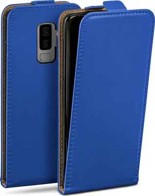 Produktbild von moex® Flip Case kompatibel mit Samsung Galaxy S9 Plus - Hülle mit 360 Grad Schutz, Blau