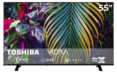 Produktbild von Toshiba 55QV1563DDW 55 Zoll QLED Smart TV VIDAA 4K Fernseher Dolby Vision HDR, Triple-Tuner (2026)