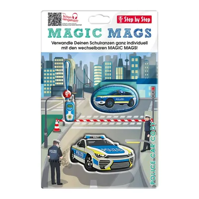 Obrázok produktu pre Príslušenstvo k školským taškám Step by Step Magic Mags Set (3 kusy) Police Car Cody blue