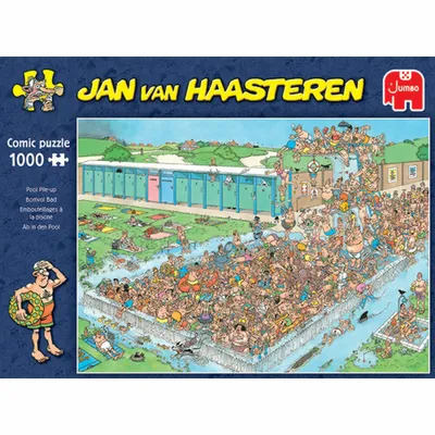 Produktbild von Jumbo Spiele Jumbo Jan van Haasteren Ab in den Pool Pool Pile-Up PileUp 1000 Teile Puzzle (20039)