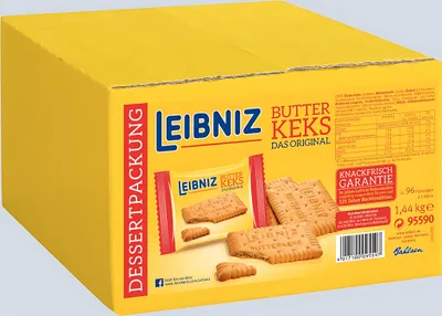 Image de Leibniz biscuits au beurre 96 portions de 3 biscuits au beurre 1400g