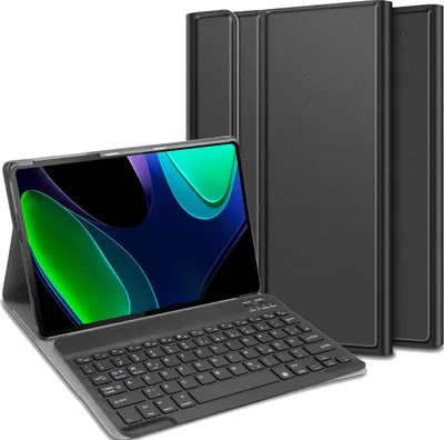 Produktbild von Cazy Tablet-Hülle mit Tastatur geeignet für Xiaomi Pad 6 - QWERTZ Bluetooth Tastatur-Hülle - Schwarz