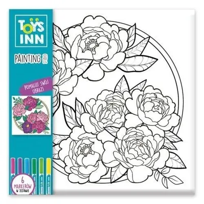 Immagine prodotto di Set di segni e sogni da colorare: Quadro da colorare con pennarelli - Ispirazioni floreali per bambini e adulti creativi!